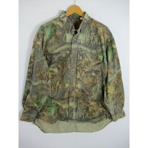 Duxbak Camo Hunting Shirt Men XL Advantage Timber Long Sleeve Button Up